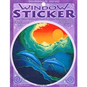   Colorful Dolphin Sun Window Sticker by Bryon Allen 