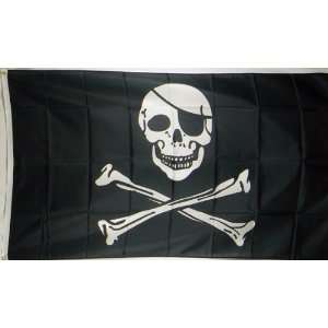  3x5 Jolly Buccaneer Design Pirate Flag: Home & Kitchen