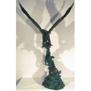   Metropolitan Galleries SRB49299 Swooping Eagle Bronze: Home & Kitchen