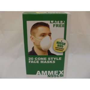  Face Masks N95 Rated Cone Style   1box (20pcs)