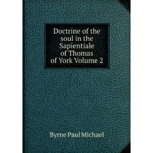   the Sapientiale of Thomas of York Volume 2 Byrne Paul Michael Books