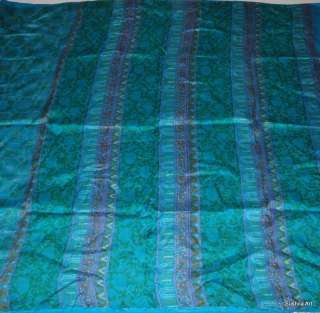 100% Real Pure Silk Indian Vintage Sari 5+ Yards Pre Owned USED Fabic 