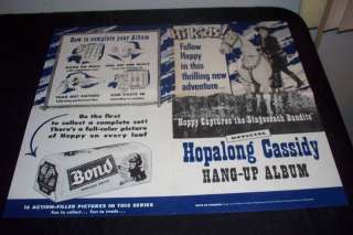 Rare Vintage Hopalong Cassidy Hang Up Album Bond Bread  