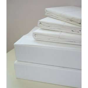  Solid WHITE 550 Thread count QUEEN sheet set