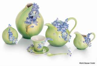FZ02616 Franz Porcelain Lily of the Nile flower teapot  