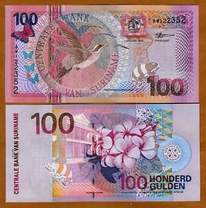 Suriname, 100 Gulden, 2000, P 149 UNC > colorful  