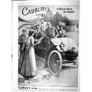   1902 ADVERTISEMENT CADBURYS COCOA DRINKING CHOCOLATE: Home & Kitchen