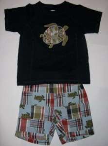 Gymboree Baja Surf Turtle shirt patchwork shorts 2 2t 3 3t nwot  