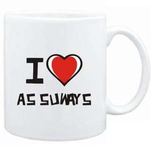 Mug White I love As Suways  Cities 