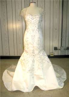 NWOT JASMINE COUTURE WEDDING GOWN T181 SIZE 12 H54  