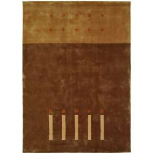  Harounian HRI Camelot 16 BROWN Rug, 5 by 8