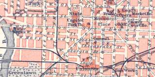 USA Indiana. INDIANAPOLIS. Old Vintage City Map. 1909  
