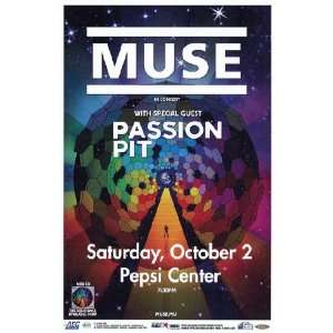  Muse Passion Pit Concert Poster Handbill Denver CO 