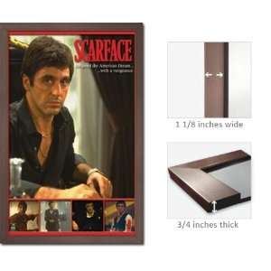  Slate Framed Scarface Movie Poster Scenes Mint Fr1016 