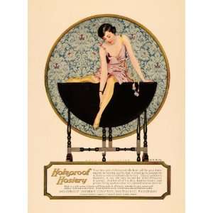 1924 Ad Holeproof Hosiery Coles Phillips Fashion Girl   Original Print 