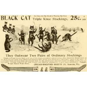  1898 Ad Chicago Rockford Hosiery Black Cat Stockings Golf 