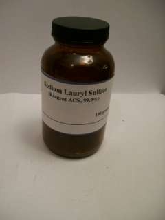 Sodium Lauryl Sulfate, High Purity, 99.9%, 100 grams  