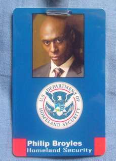 Homeland Security ID Card Fringe Philip Broyles Badges  