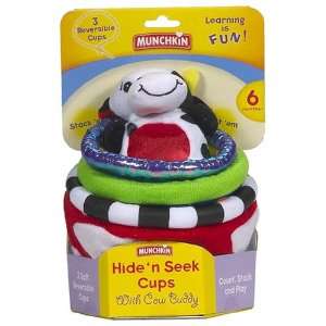  Munchkin Hide N Seek Cups with Plush Cow Buddy Toys 