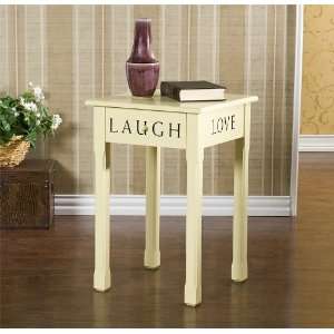   Table Cottage Style with Lettering in Pastel Yellow: Home & Kitchen