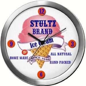  STULTZ 14 Inch Ice Cream Metal Clock Quartz Movement 