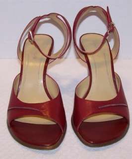 Maripe Strappy Red Wedge Heels Size 8.5 Sandals Open Toe Nice! Leather 