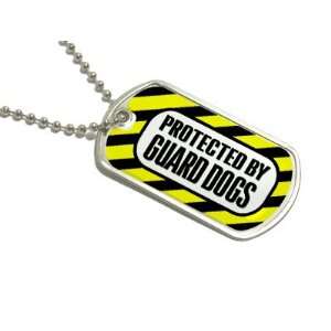  Protected by Guard Dogs   Military Dog Tag Keychain 