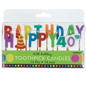   Lets Party By Amscan 40th Birthday Toothpick Candles: Everything Else