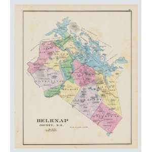 Original 1892 Antique Map Bundle of 4~ Belknap County,Laconia Village 