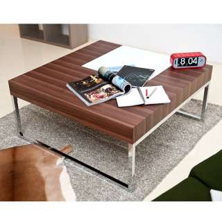 Modern Contemporary Walnut Coffee Table w/ Flip Tray  