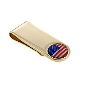  Yellow gold plated American Flag stars and stripes money 