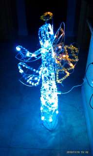 42 LED CHRISTMAS LIGHTS CRYSTAL BEAD ANGEL DECOR NEW  