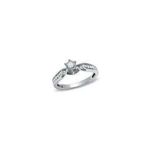    Set Promise Ring in 10K White Gold 1/5 CT. T.W. classic Jewelry