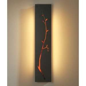   Steel Leaf 2 Light Direct Wire Wall Sconce from the Leaf Collectio
