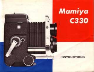 MAMIYA C33 C330 PROFESSIONAL INSTRUCTION MANUAL BOOK  