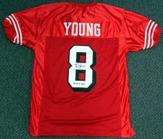 STEVE YOUNG AUTOGRAPHED SIGNED SF 49ERS JERSEY SB XXIV MVP PSA/DNA 
