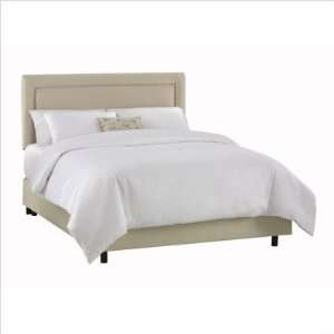   65XBED (Oatmeal) Border Bed in Oatmeal Size Twin Furniture & Decor