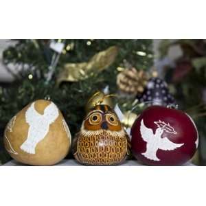    Handmade Christmas Ornaments (Package of 3 Gourds)