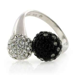  Crystal Real Sterling Silver Ring made with .925 sterling silver 