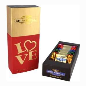 Ghirardelli Chocolate Valentines Day Love Silhouette Gift Box with 