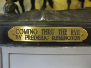 Coming Thru Through The Rye Remington Bronze Statue  