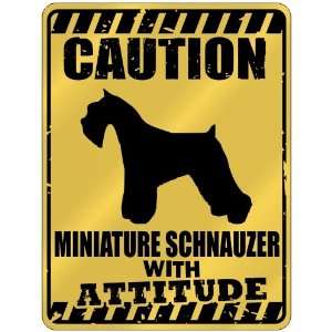   Miniature Schnauzer With Attitude  Parking Sign Dog: Home & Kitchen