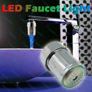  LED Water Glow Temperature Changing Sensor Sink Faucet 