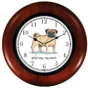  Pug Dog Cartoon or Comic   JP Animal Wooden Wall Clock by 