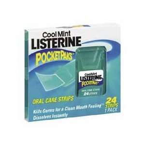  Pfizer  Listerine Oral Strips, Kills Germs, 24/BX, Cool 