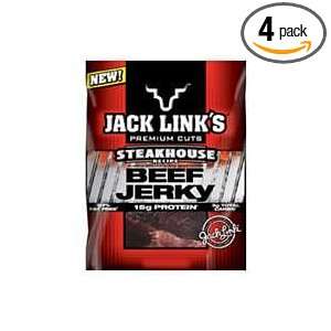 Jack Links Steakhouse Beef Jerky, 3.25 Ounce Bags (Pack of 4)