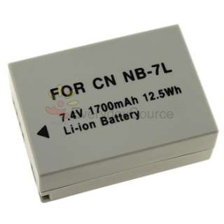   7L NB7L Rechargeable Battery + Charger For Canon PowerShot G10 G11 G12