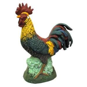  LARGE Cast Iron Full Bodied Colorful Rooster Everything 