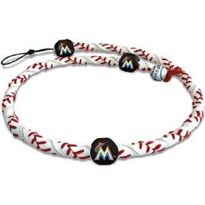  MLB Miami Marlins Classic Frozen Rope Baseball Necklace 