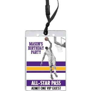   Lakers Colored Dunk All Star Pass Invitation